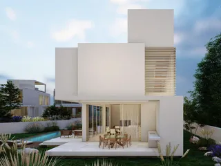 Новая резиденция с бассейном и детской площадкой в престижном районе, в 150 метрах от пляжа, Пафос, Кипр