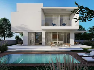 Новая резиденция с бассейном и детской площадкой в престижном районе, в 150 метрах от пляжа, Пафос, Кипр