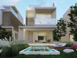 Новая резиденция с бассейном и детской площадкой в престижном районе, в 150 метрах от пляжа, Пафос, Кипр