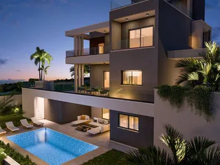 Современные высококачественные виллы с видом на море в Агиос Тихонасе, Лимассол, Кипр