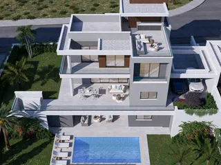 Современные высококачественные виллы с видом на море в Агиос Тихонасе, Лимассол, Кипр