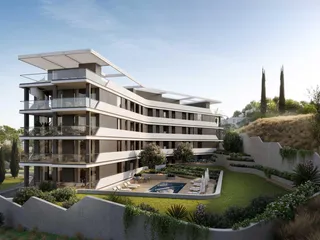 Квартиры в современной резиденции с бассейном и панорамным видом в живописном районе, Лимассол, Кипр