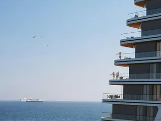 Новая резиденция с панорамным видом на море и прямым выходом на пляж, Лимассол, Кипр