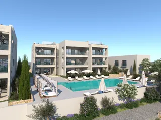 Закрытая резиденция с бассейном, спа и зелеными зонами в 500 метрах от пляжа, Каппарис, Кипр