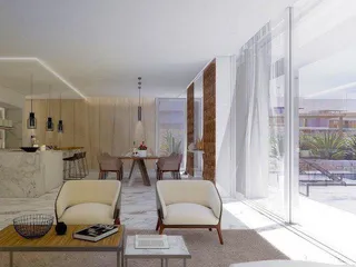 Новые виллы прямо на пляже в жилом комплексе с портом, торговой зоной и спорткомплексом, Айя-Напа, Фамагуста, Кипр