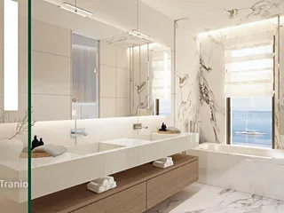 Новые виллы прямо на пляже в жилом комплексе с портом, торговой зоной и спорткомплексом, Айя-Напа, Фамагуста, Кипр