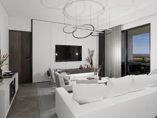 Закрытая резиденция с бассейном рядом с пляжем, в центре туристического района Пафоса, Кипр