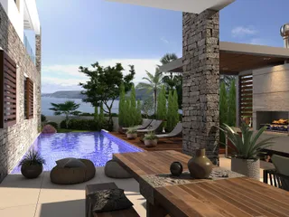 Элитные виллы на берегу моря с бассейнами и садами на крыше, Кисонерга, Кипр