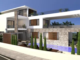 Элитные виллы на берегу моря с бассейнами и садами на крыше, Кисонерга, Кипр