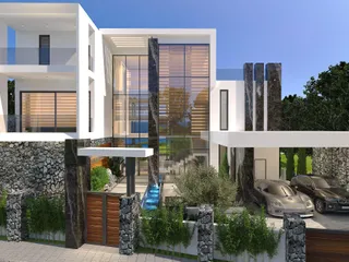 Элитная вилла с прямым выходом на песчаный пляж, Кисонерга, Кипр