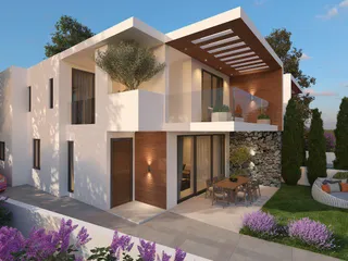 Комплекс элитных вилл с садом рядом с морем, Героскипу, Кипр