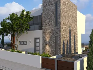 Комплекс двухэтажных вилл с бассейнами и садами рядом с пляжем, Героскипу, Пафос, Кипр