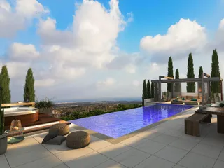 Комплекс двухэтажных вилл с бассейнами и садами рядом с пляжем, Героскипу, Пафос, Кипр