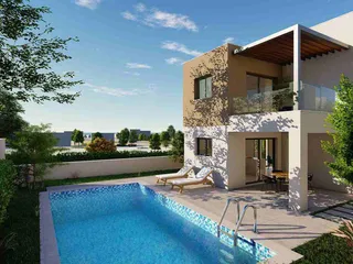 Новая резиденция с бассейном и видом на море в центре Пафоса, Кипр