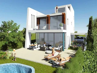 Современные виллы с бассейнами в 300 метрах от моря, Хлорака, Кипр