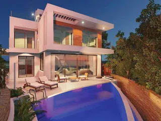 Элитные виллы на берегу моря с бассейнами и садами, Хлорака, Кипр