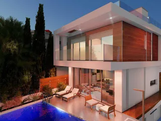 Элитные виллы на берегу моря с бассейнами и садами, Хлорака, Кипр