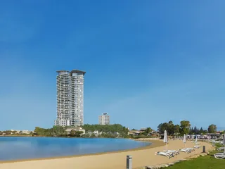 Апартаменты в высотной резиденции на берегу моря с бассейнами и спа-центром, Лимассол, Кипр