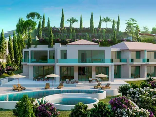 Элитная вилла с бассейном и вертолетной площадкой рядом с гольф-клубом, Камарес, Кипр
