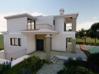 Просторная вилла с панорамным видом в 500 метрах от моря, Пейя, Кипр