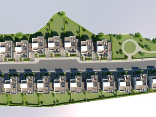 Комплекс современных вилл в пригороде Пафоса, Кипр