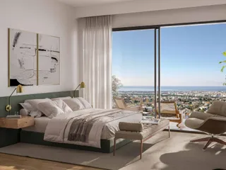 Жилой комплекс с панорамным видом на море недалеко от центра Пафоса, Кония, Кипр