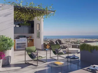 Жилой комплекс с панорамным видом на море недалеко от центра Пафоса, Кония, Кипр