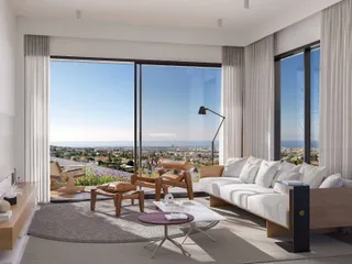 Жилой комплекс с панорамным видом на море недалеко от центра Пафоса, Кония, Кипр