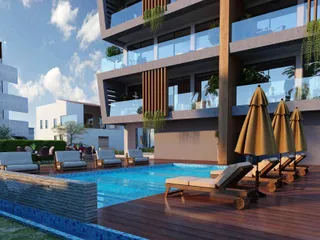 Двухуровневые апартаменты в 30 метрах от пляжа и рядом с центром Пафоса, Кипр