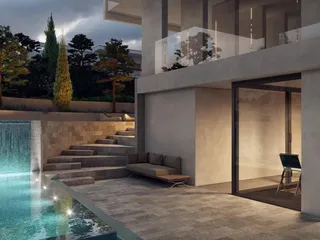 Малоэтажный жилой комплекс с бассейном и тренажёрным залом, с видом на море и город, Пантеа, Лимассол, Кипр