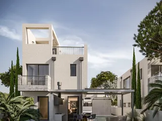 Новый комплекс вилл с бассейнами и садами, Кисонерга, Кипр