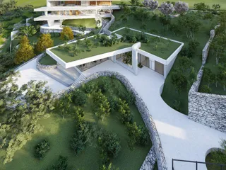 Виллы с садами, террасами и бассейнами, с видом на море, в живописном городке Агиос Тихонас, Лимассол, Кипр