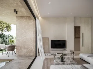 Жилой комплекс с садом и видом на город, море и бассейн, Паралимни, Кипр