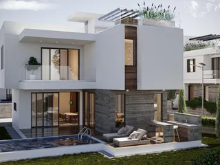 Новый комплекс вилл с садами, Кония, Кипр