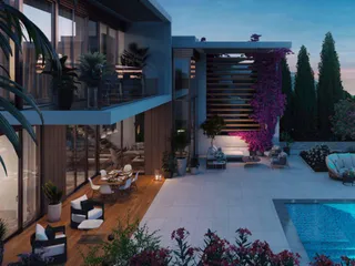 Закрытый комплекс вилл с бассейнами, садами и панорамными видами, Пафос, Кипр