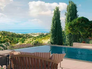 Закрытый комплекс вилл с бассейнами, садами и панорамными видами, Пафос, Кипр