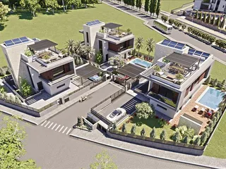 Новый закрытый комплекс вилл и апартаментов с бассейном и зелеными зонами недалеко от пляжа, Мутайяка, Кипр