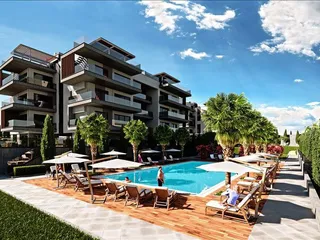 Новый закрытый комплекс вилл и апартаментов с бассейном и зелеными зонами недалеко от пляжа, Мутайяка, Кипр