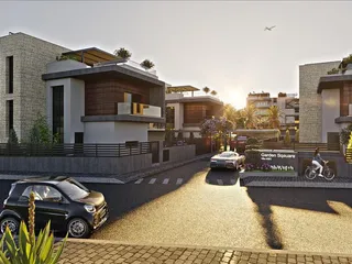 Новый закрытый комплекс вилл и апартаментов с бассейном и зелеными зонами недалеко от пляжа, Мутайяка, Кипр