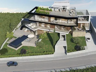 Новая трехэтажная вилла с бассейнами и спа-зоной в 200 метрах от моря, Агиос Тихонас, Кипр