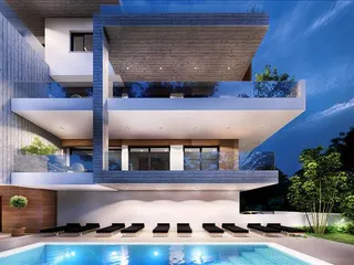 Закрытая резиденция с бассейном в 650 метрах от моря, Агиос Афанасиос, Кипр