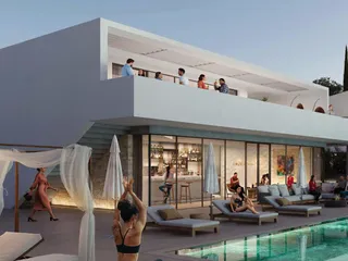 Большой закрытый комплекс вилл с бассейнами в 300 метрах от пляжей, Ороклини, Ларнака, Кипр