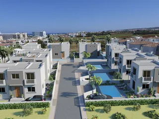 Комплекс двухэтажных вилл с бассейнами в 800 метрах от пляжа, Протарас, Кипр