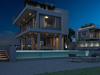 Комплекс вилл с бассейнами недалеко от пляжей и гавани, Пернера, Кипр