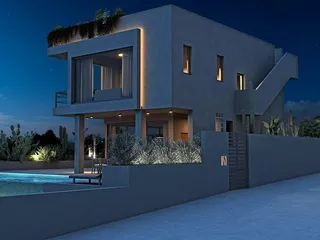 Комплекс вилл с бассейнами недалеко от пляжей и гавани, Пернера, Кипр