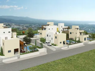 Комплекс вилл с бассейнами и панорамным видом на море, Пейя, Кипр