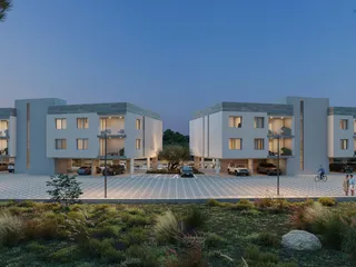 Новая малоэтажная резиденция с бассейном и садами рядом с пляжем и центром Пафоса, Кипр