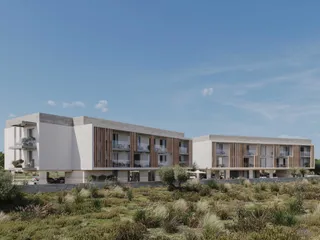 Новая малоэтажная резиденция с бассейном и садами рядом с пляжем и центром Пафоса, Кипр