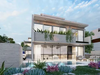 Новый комплекс вилл с бассейнами рядом с морем, Пафос, Кипр