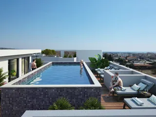 Новая резиденция с бассейном и спа-зоной рядом с пляжем, Героскипу, Кипр